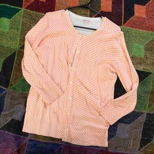 Cardigan - Neon Orange/Cream